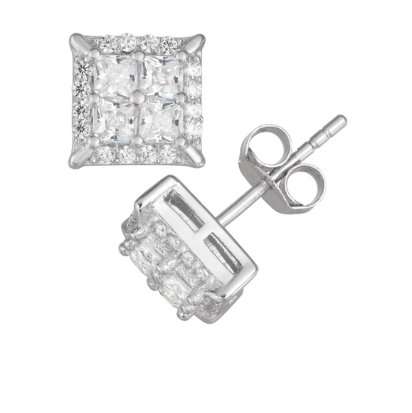 Kohl's fine Jewelry Jewelry - NWOT Sterling Sliver Cubic Zirconia  Square  Stud Earrings